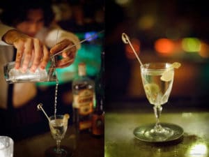 Service et présentation d'un cocktail Bamboo